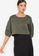 ZALORA WORK green Puff Sleeve Loose Top 8336AAAEF839DDGS_3