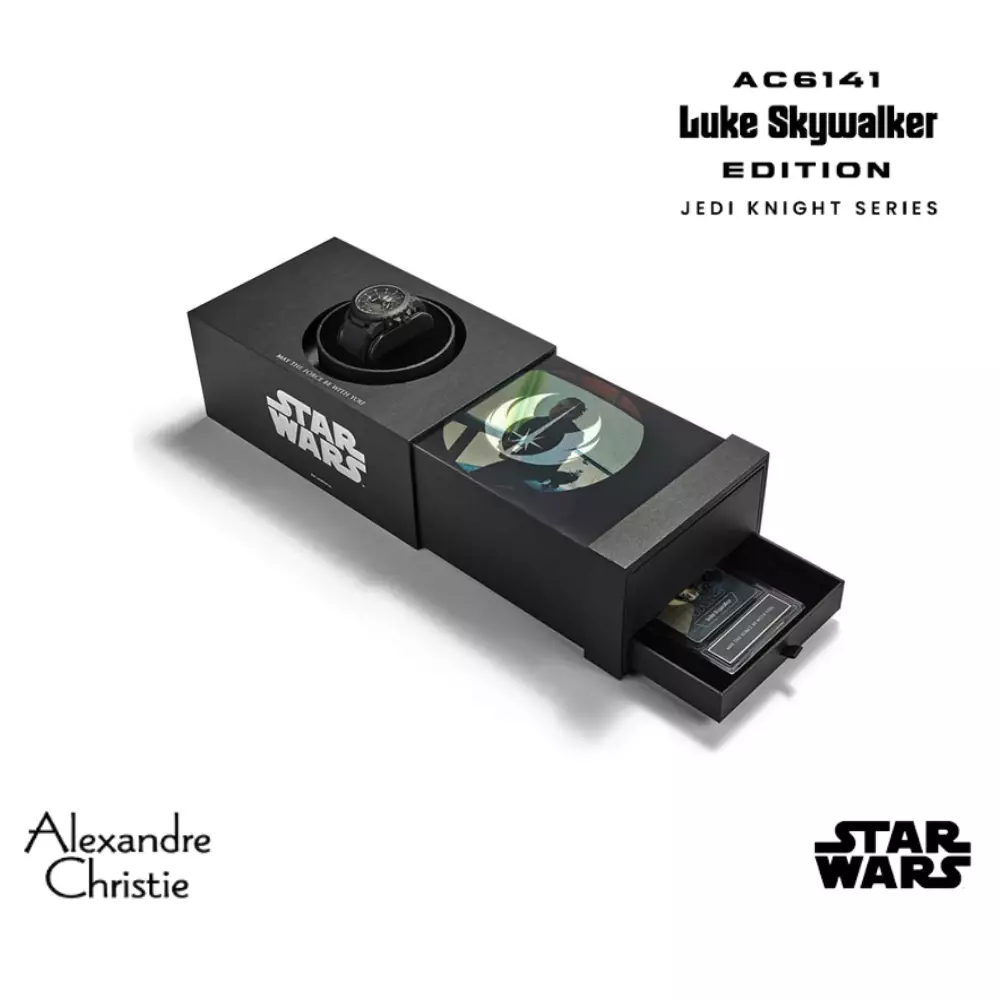 Jam Tangan Pria Alexandre Christie X Star Wars AC 6141 MCRLS-2 Luke Skywalker Jedi Knight Series Limited Edition
