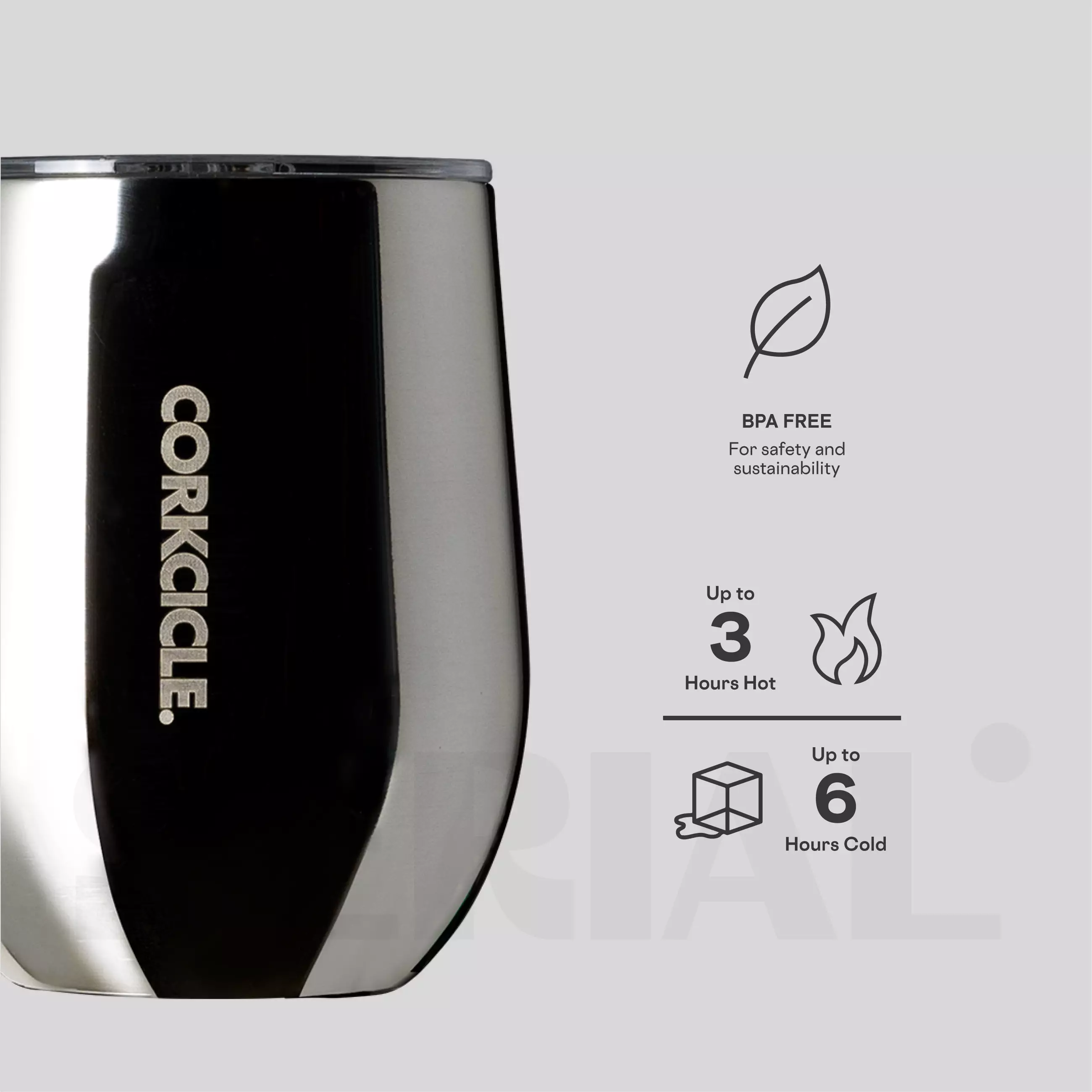 CORKCICLE® Stemless 12oz - Tungsten