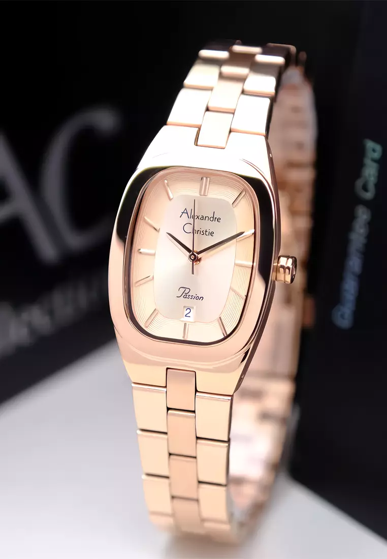 Alexandre Christie Passion - Jam Tangan Analog Wanita - Rosegold Stainless Steel - 2B53LDBRGLN