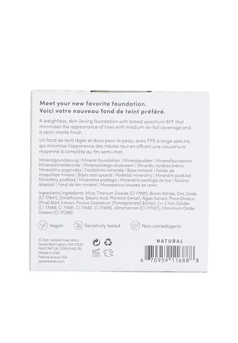 Jane Iredale - Purepressed Base Mineral Foundation Refill Spf 20 - Natural 9.9g/0.35oz