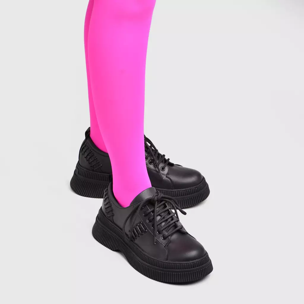 Natiana Oxford Genuine Leather Black