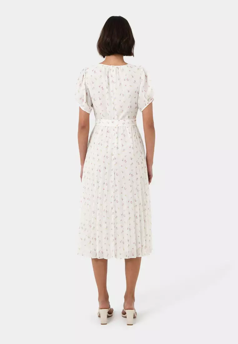 Etta Floral Pleated Dress