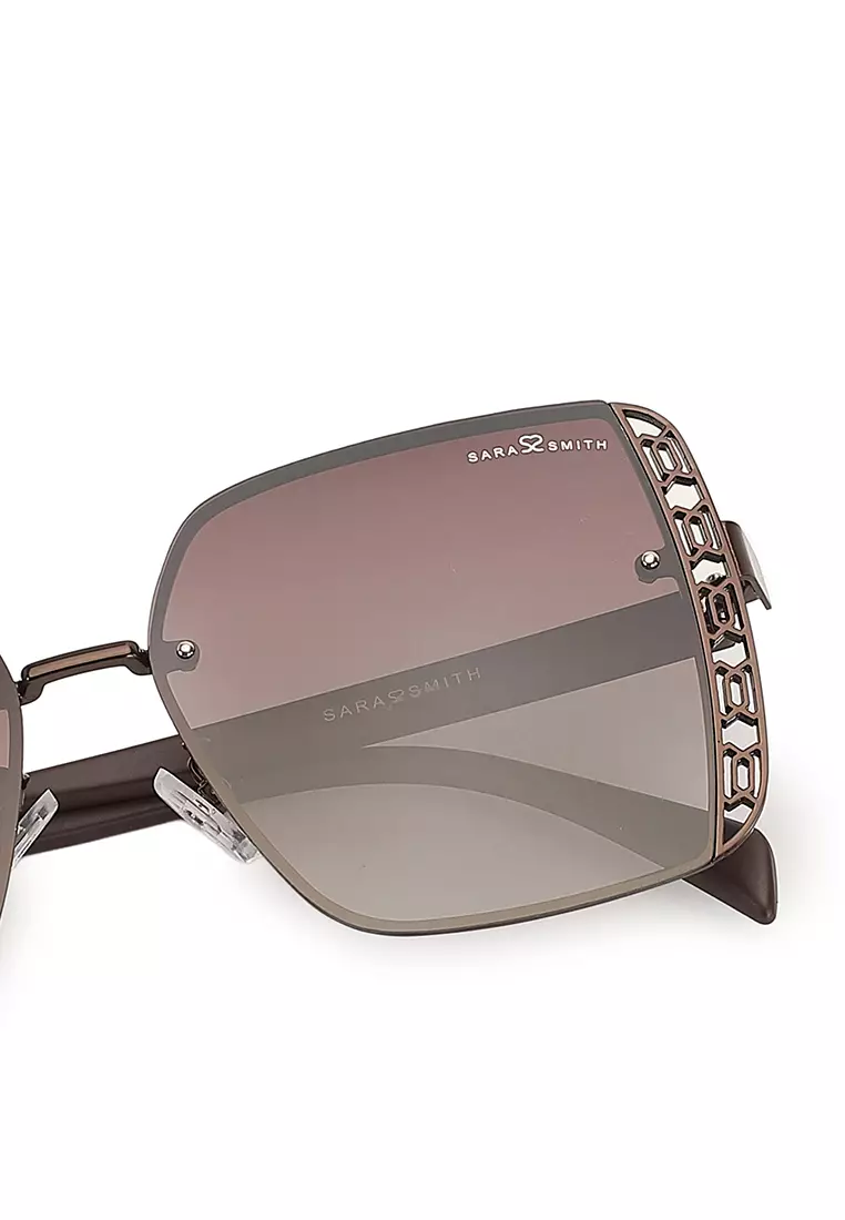 Unisex Polarized Oversized Sunglasses (Kacamata Hitam) - Cokelat
