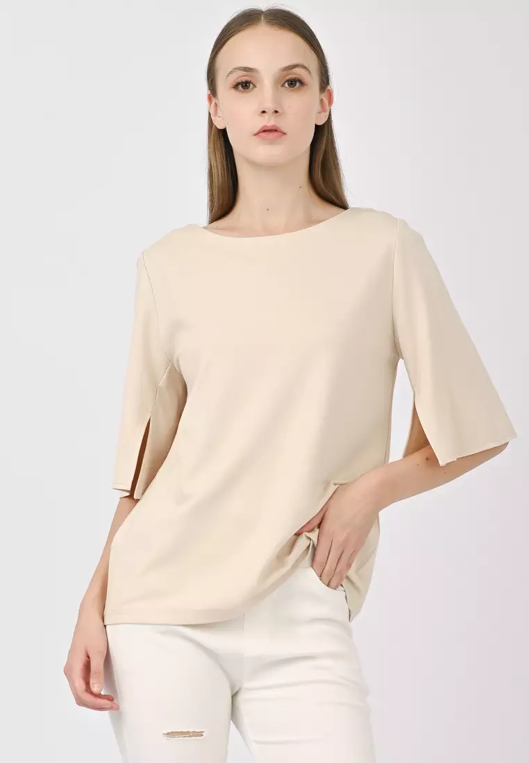 Slit Sleeve Top
