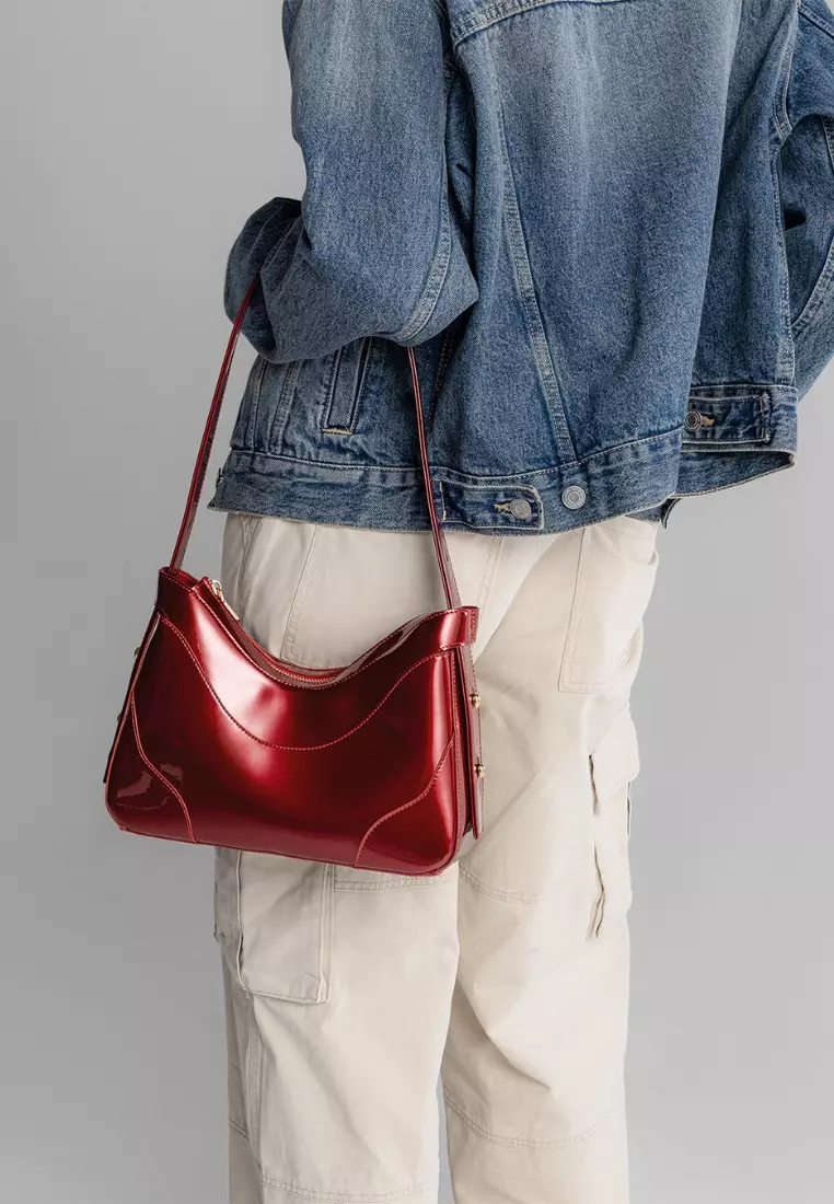 Tanga Maxi Patent - Cherry Red