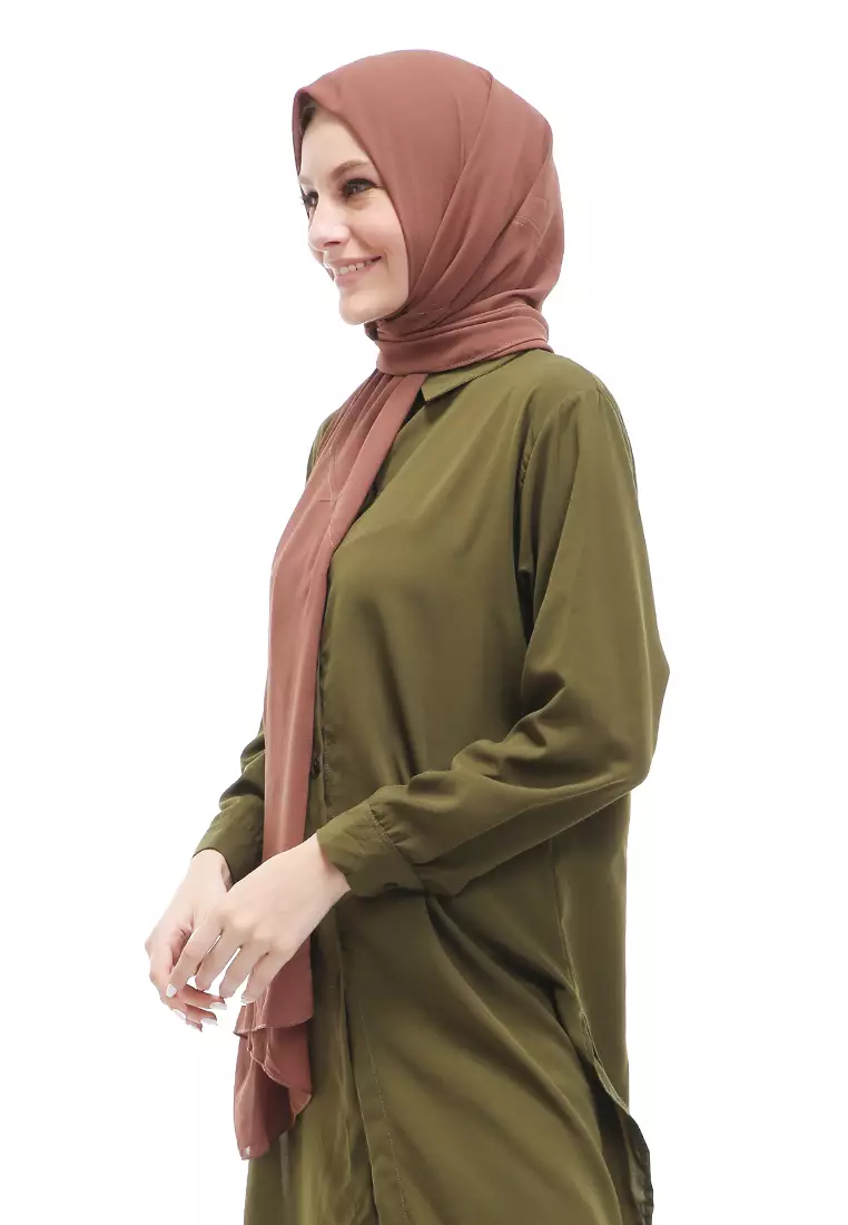 Sakilah Hijab Pashmina Ceruty Baby Doll Wanita Polos Relaxed Fit - Nauget