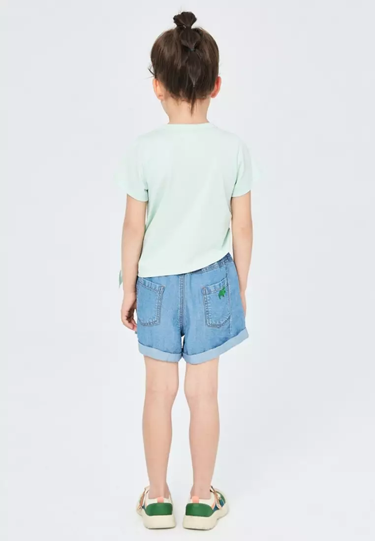 Ribbon Style Graphic Print Short Sleeve T-Shirt