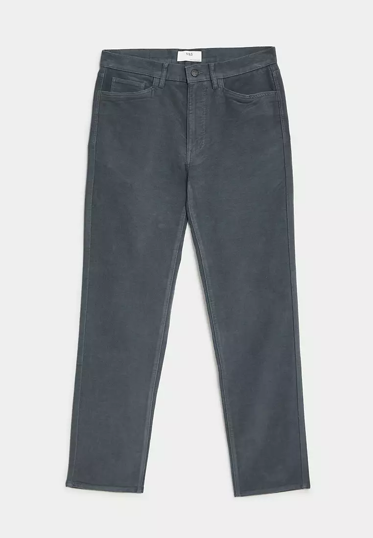 Regular Fit Moleskin Trousers