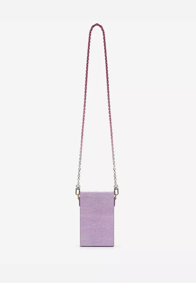 JW Pei Lola Chain Phone Case - Purple Lizard