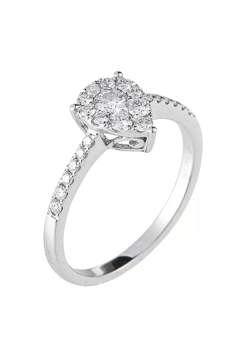 White gold ring discount with small diamonds