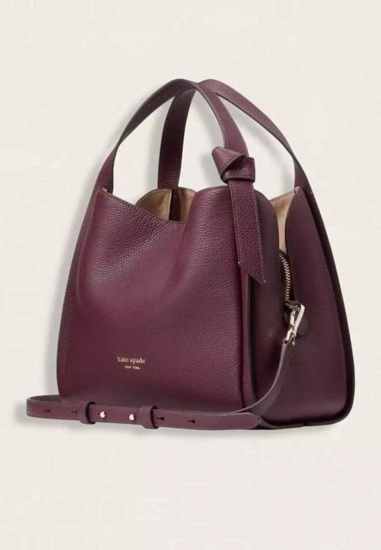 Kate Spade Knott Medium Crossbody Tote Deep Berry