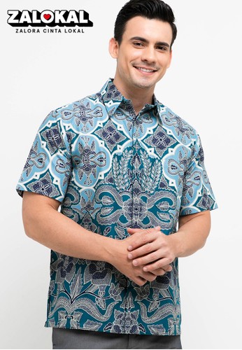 Le Viel Batik green Aldo Shirt 37298AAD08DBB9GS_1