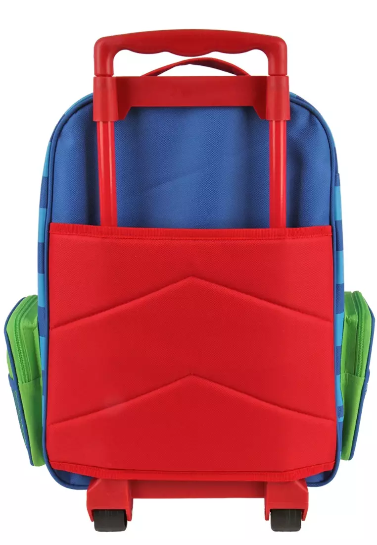 Trolley Bag with Lunch Bag for Kids Dino Red Lunch Pal