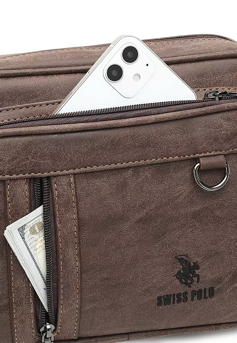 Men's Sling Bag / Crossbody Bag (斜孭袋) - 棕色