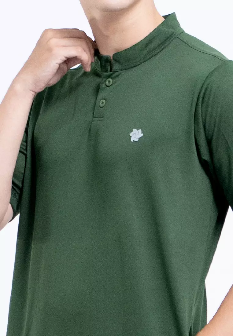 Tiento Naufal Baju Koko 3in1 Kurta Pria Dewasa Muslim Kerah Ciangi Casual Kerja Dry Fit Olahraga Ibadah Salat Lengan Pendek Ramadhan