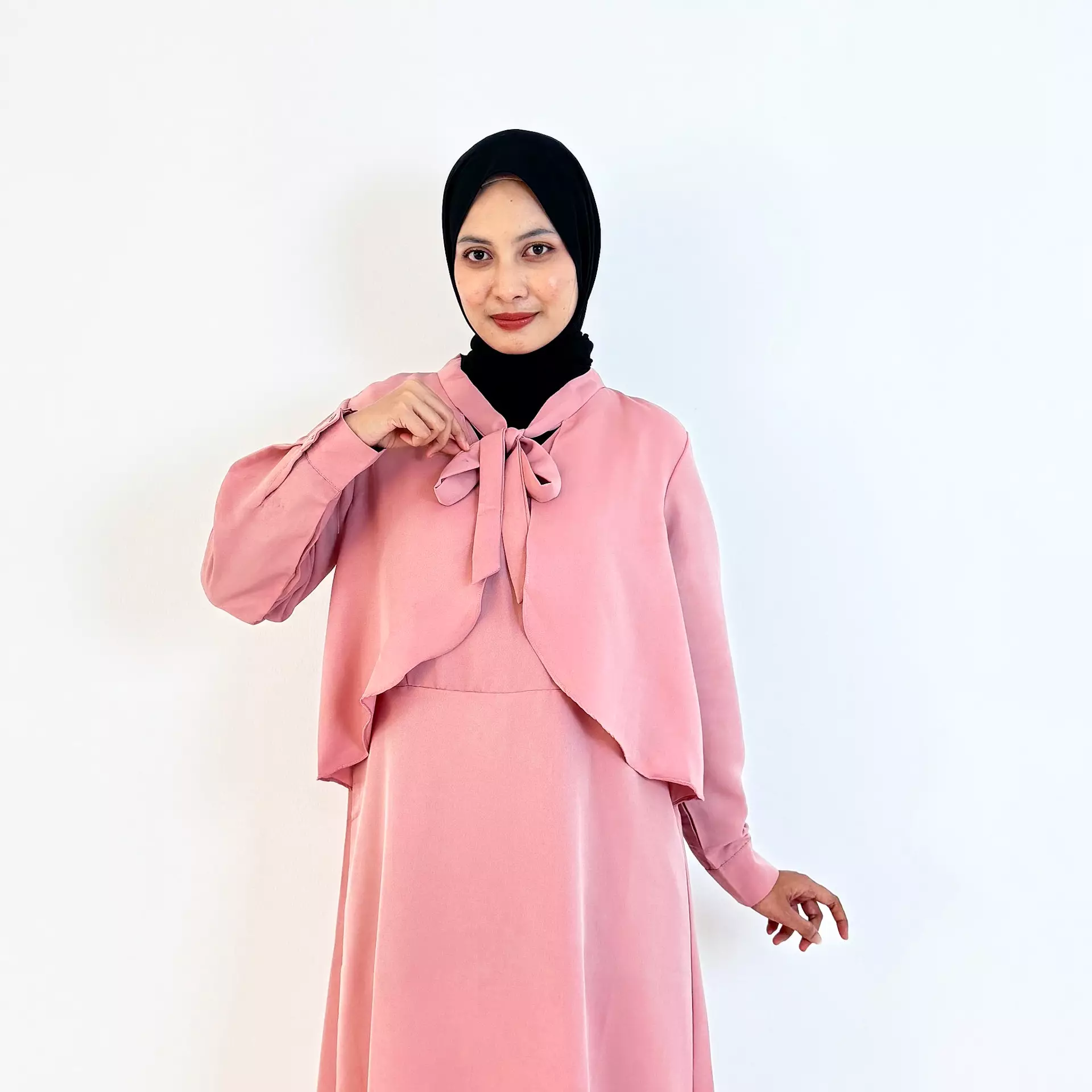 Tia Long Dress (Gamis Panjang Wanita) Pink