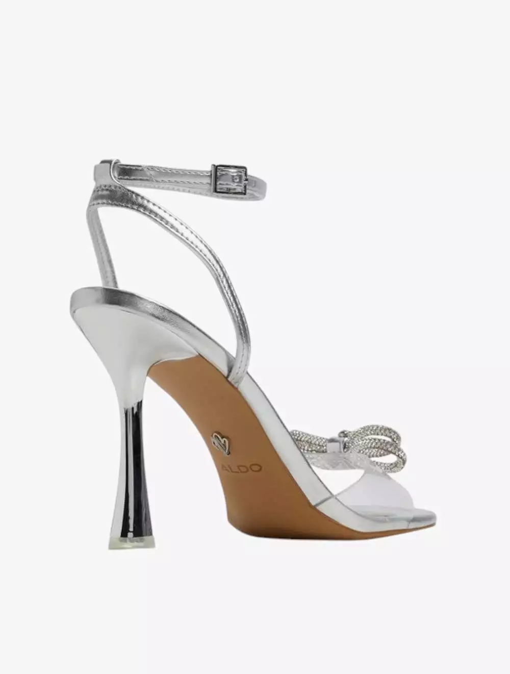 ALDO OZLEY HEELED SANDALS - SILVER