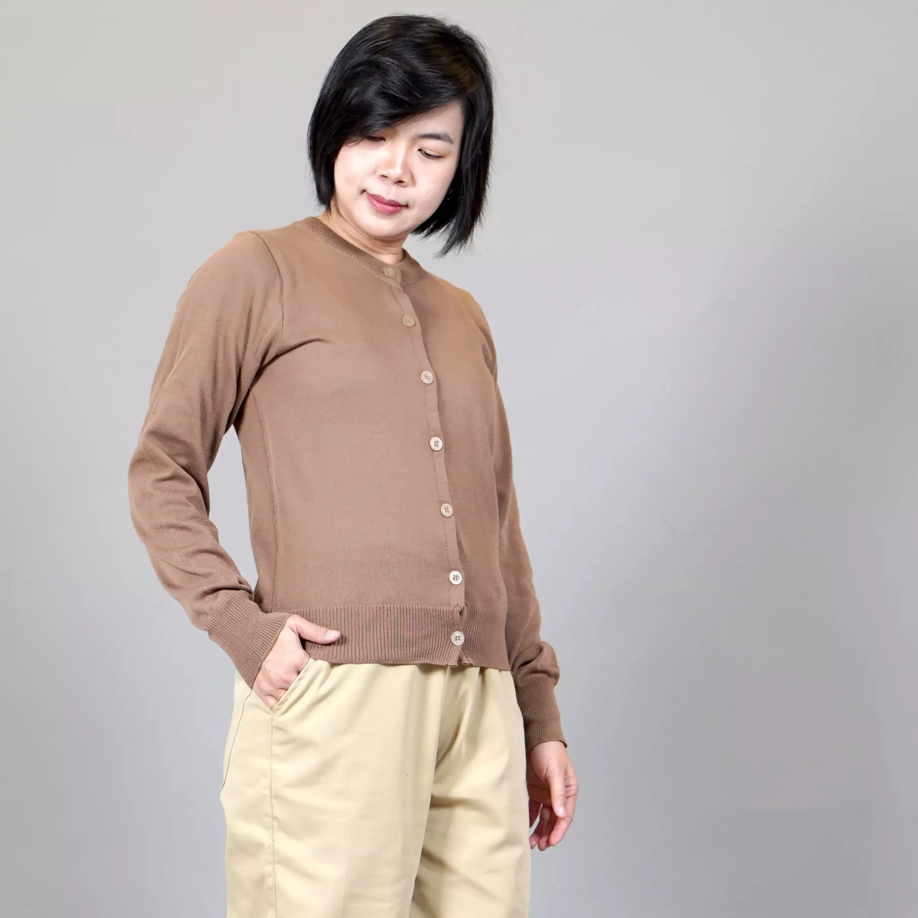 SANDRA Basic Knit Cardigan Kardigan Rajut Wanita - MILO