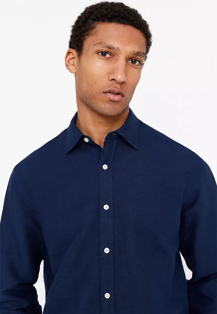 Plain Cotton Linen Shirt