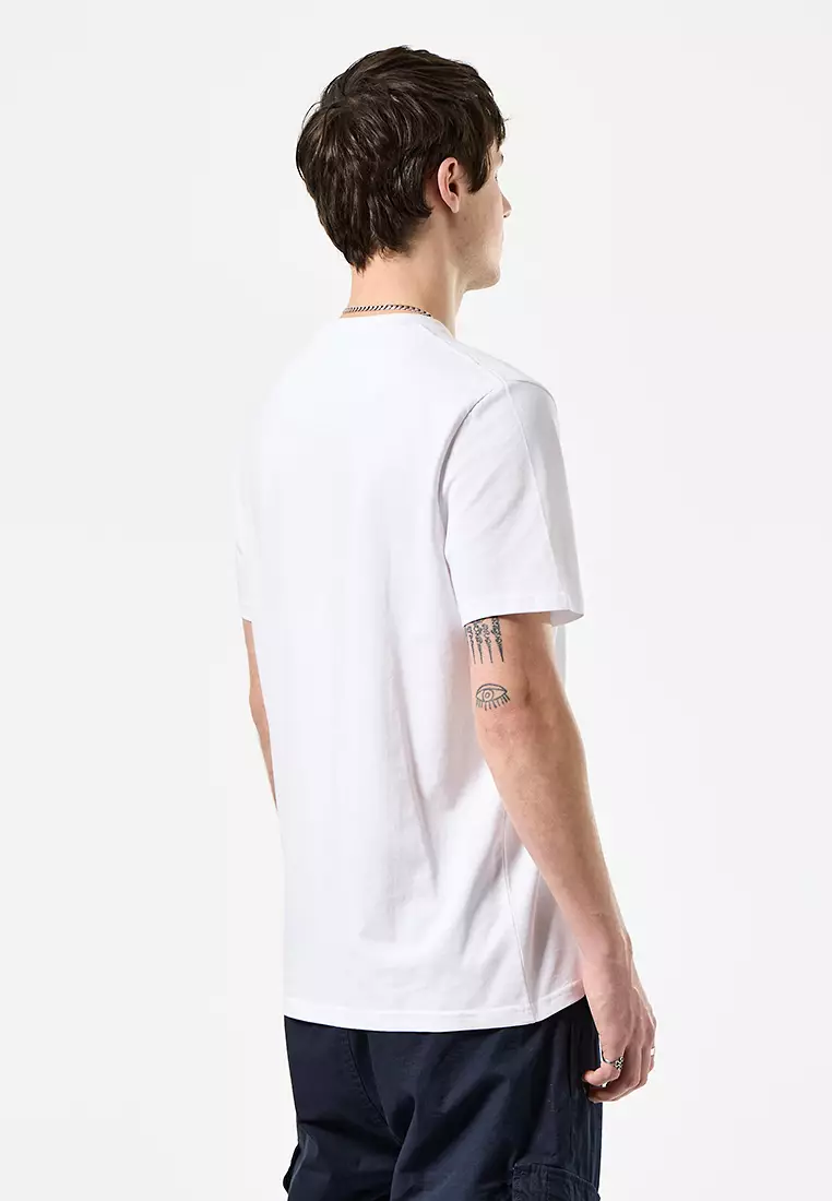 MENS WHITE ENTERTAINMENT GRAPHIC TEE