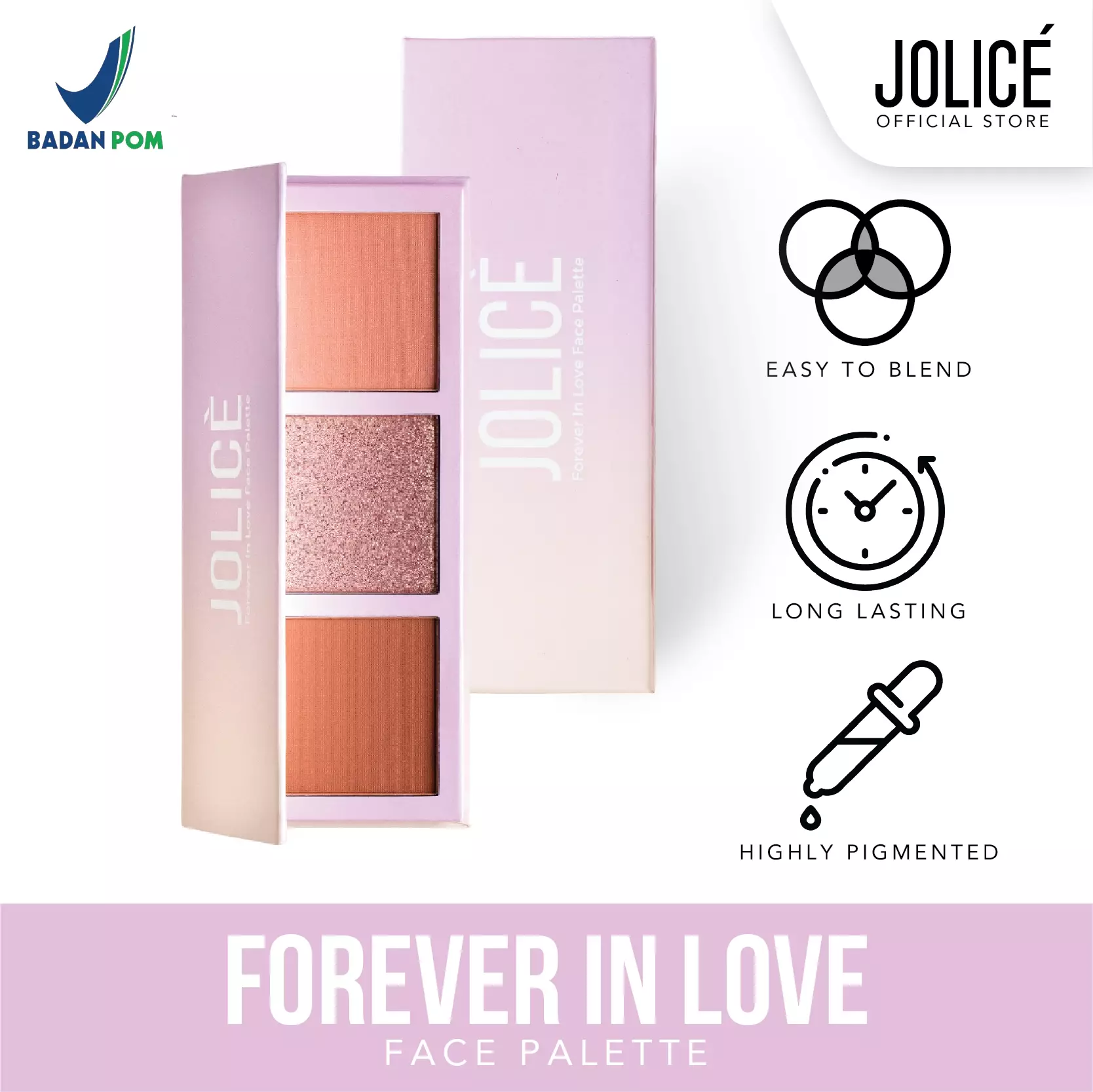 Jolice High Quality Pigmented Face Palette/Highlighter/BlushOn/Contour