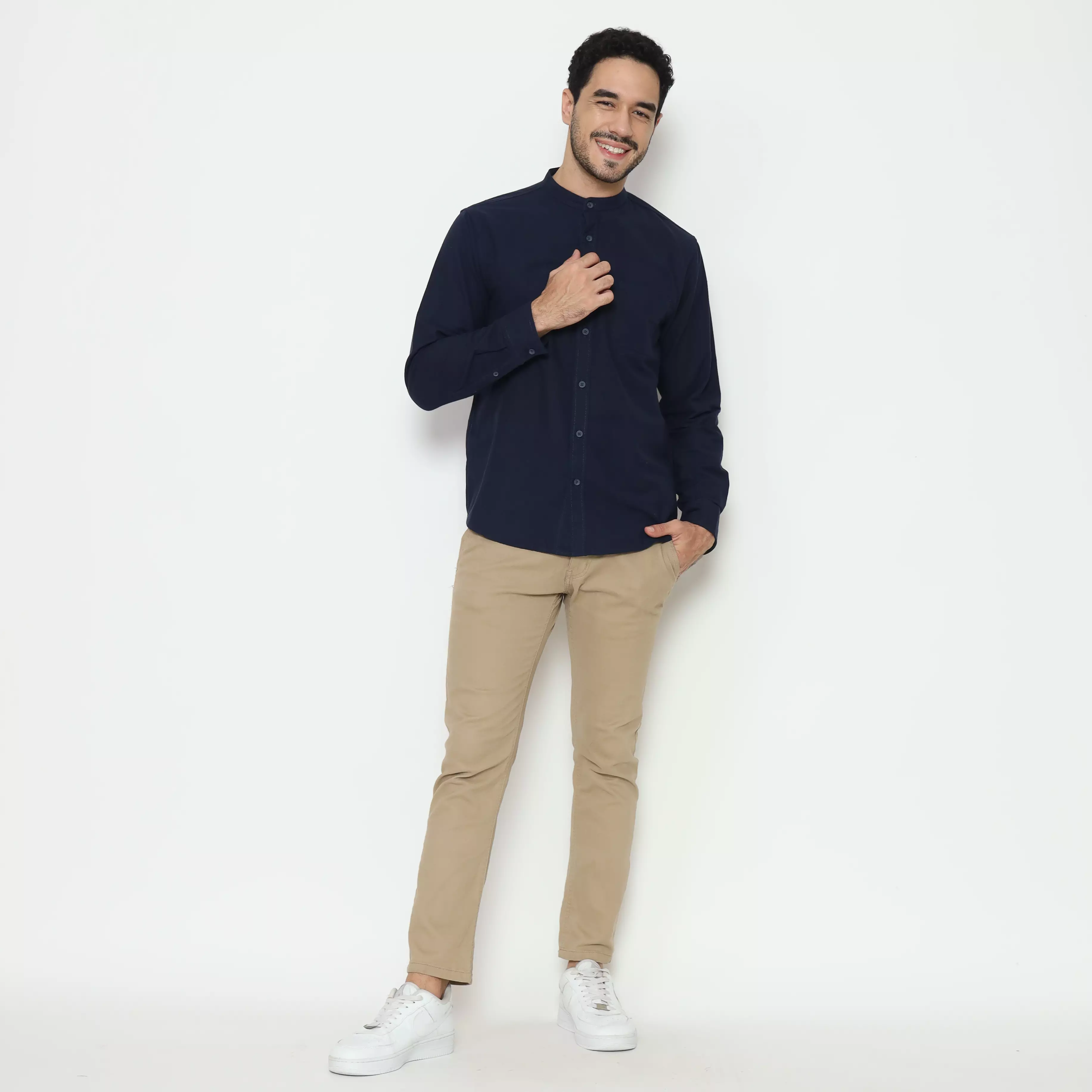 AMK Kemeja Pria  Lengan Panjang SHG Ringga L/S Navy