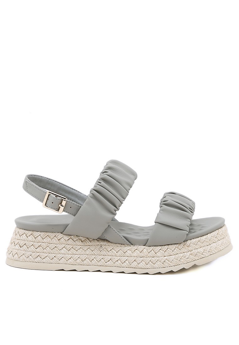 Pleated Strap Mid Heel Sandals ALM238-3