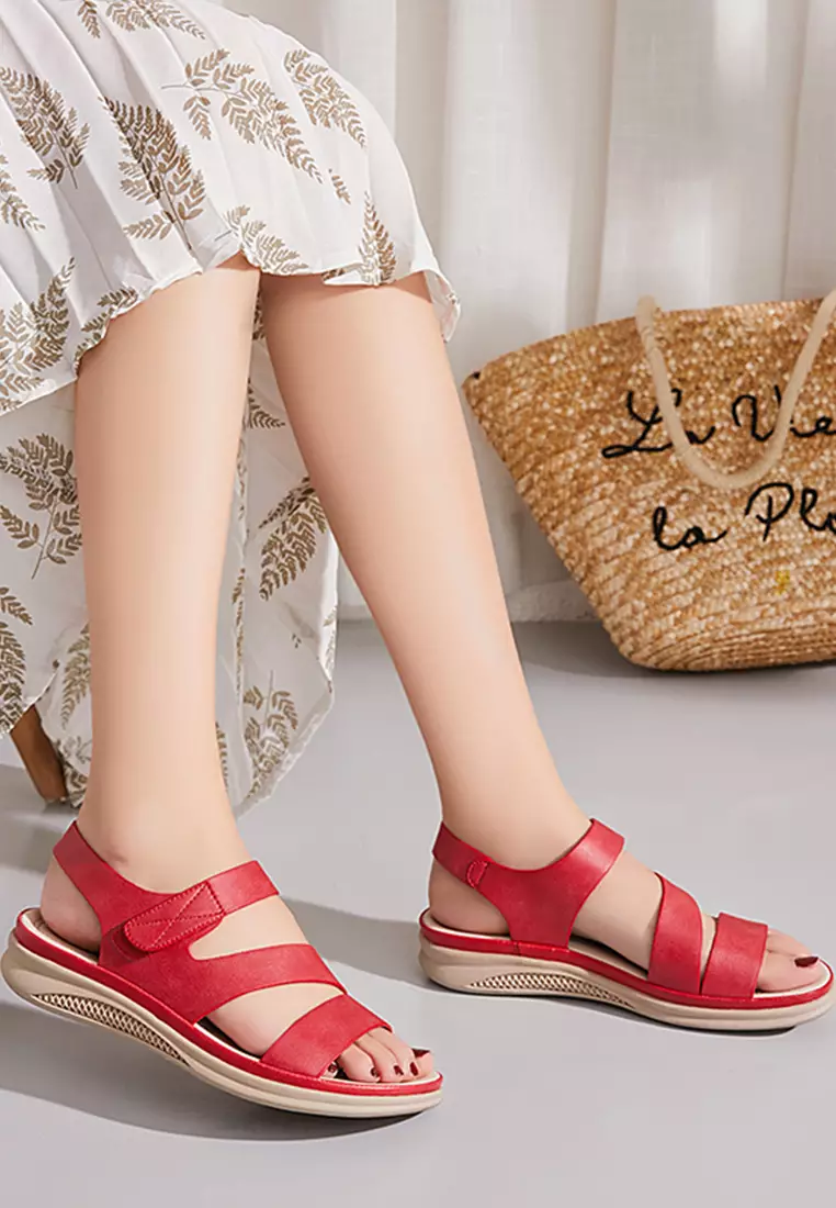 Heel Velcro Strappy Sandals ALM637-3