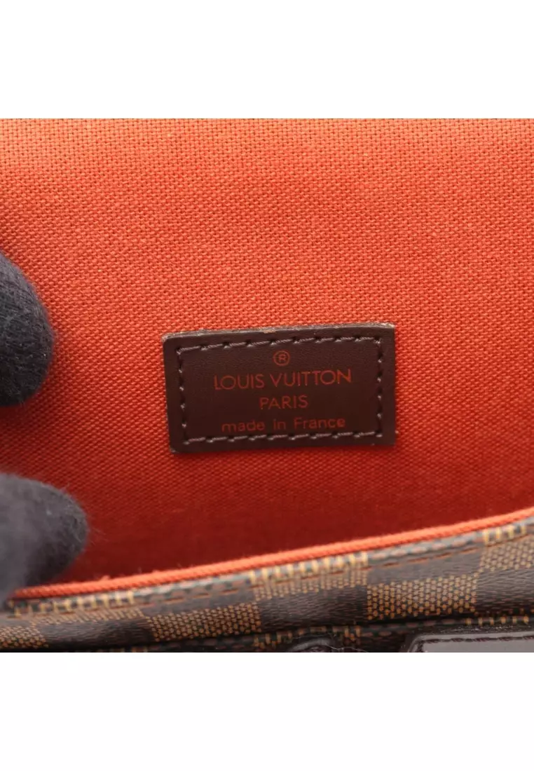 Pre-Loved Louis Vuitton portobello Damier  ebene Shoulder bag PVC leather Brown