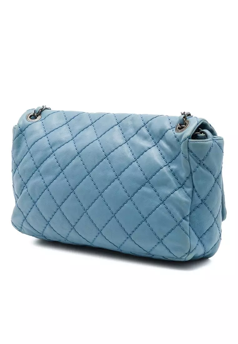 Pre-Loved Chanel Medium Quilted Calfskin Natural Beauty Split Pocket Flap