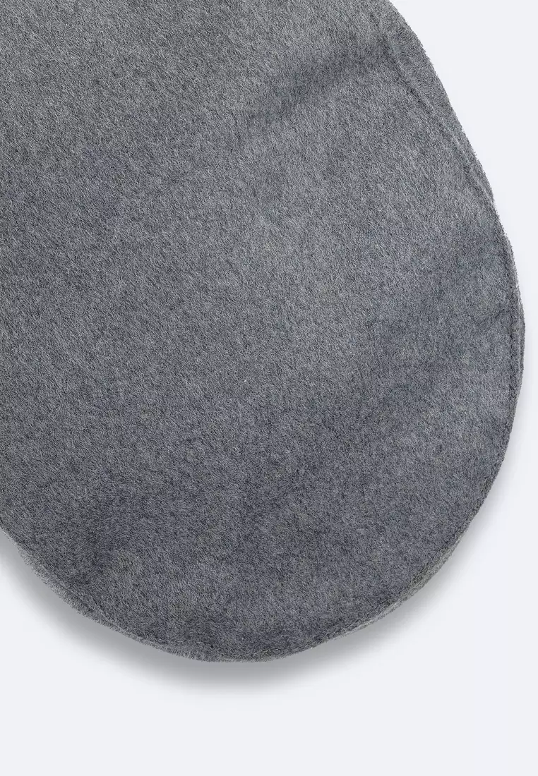 Men's Gray Woolen Cap Hat A32Y9200