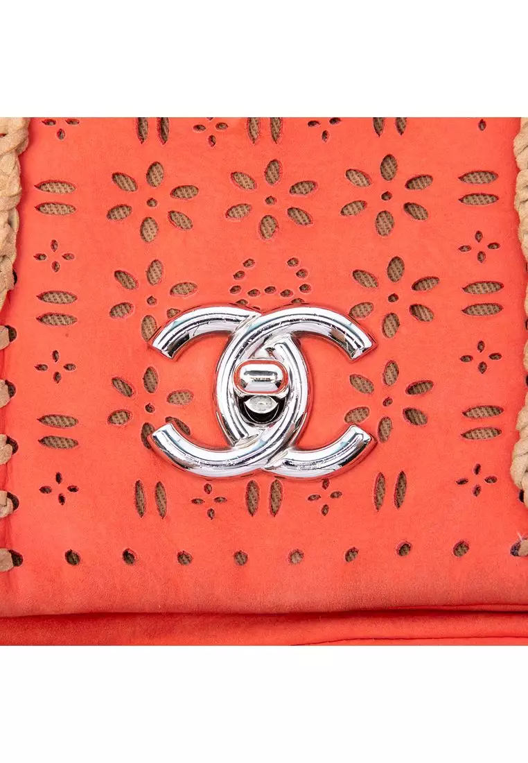 Pre-Loved Chanel Laser Cut Fringe Suede Flap