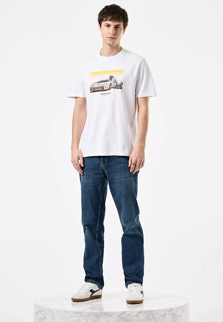 MENS WHITE QUAALUDES GRAPHIC TEE