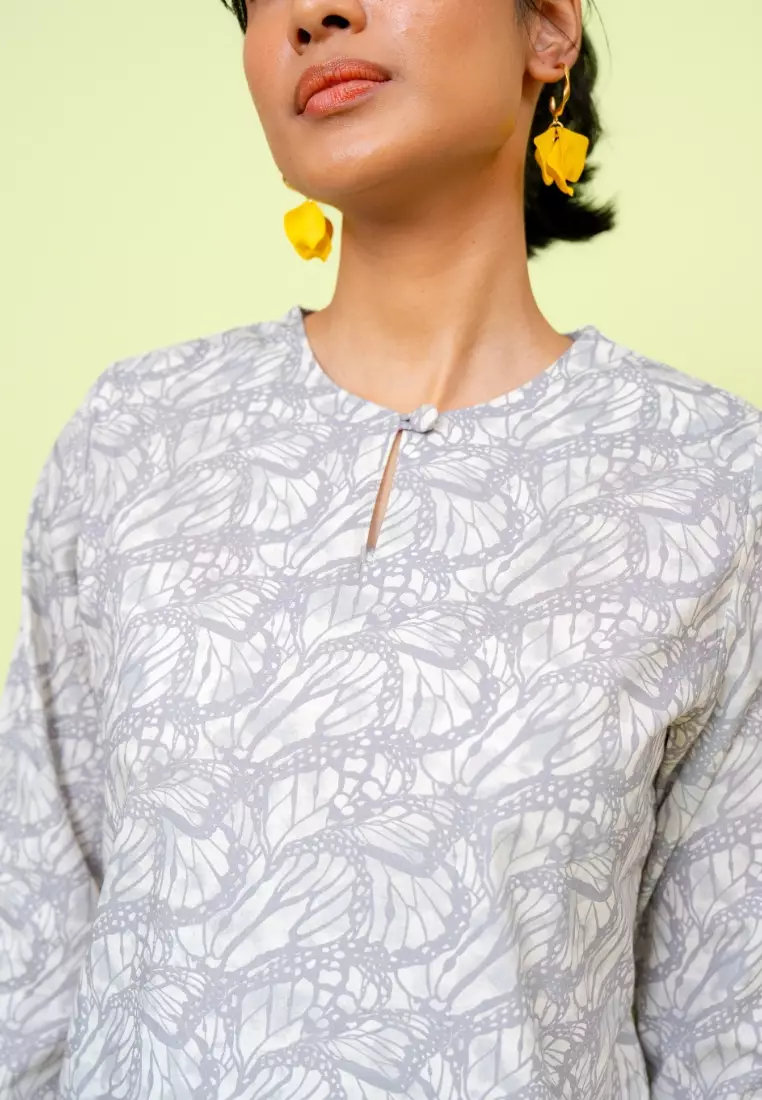 Bayu Somerset Pixie Kurung - Grey