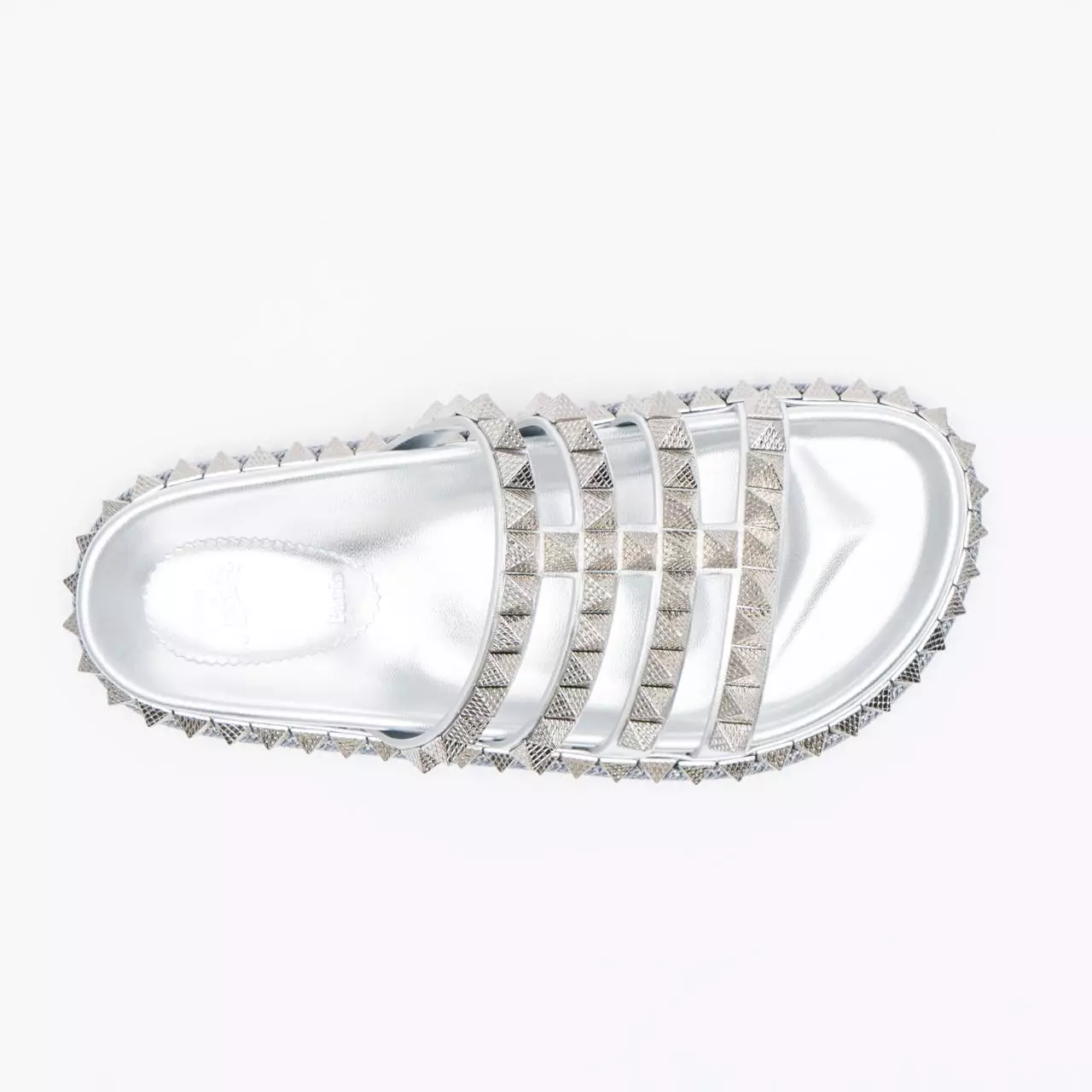 [4.4PRIL KEJUTAN HARGA] Pyra Hallulila Sandals Flat Nappa Laminating Silver