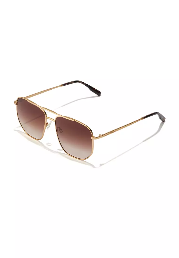 HAWKERS Gold Earth CAD Sunglasses for Men and Women, Unisex. UV400 Protection. Official Product designed in Spain