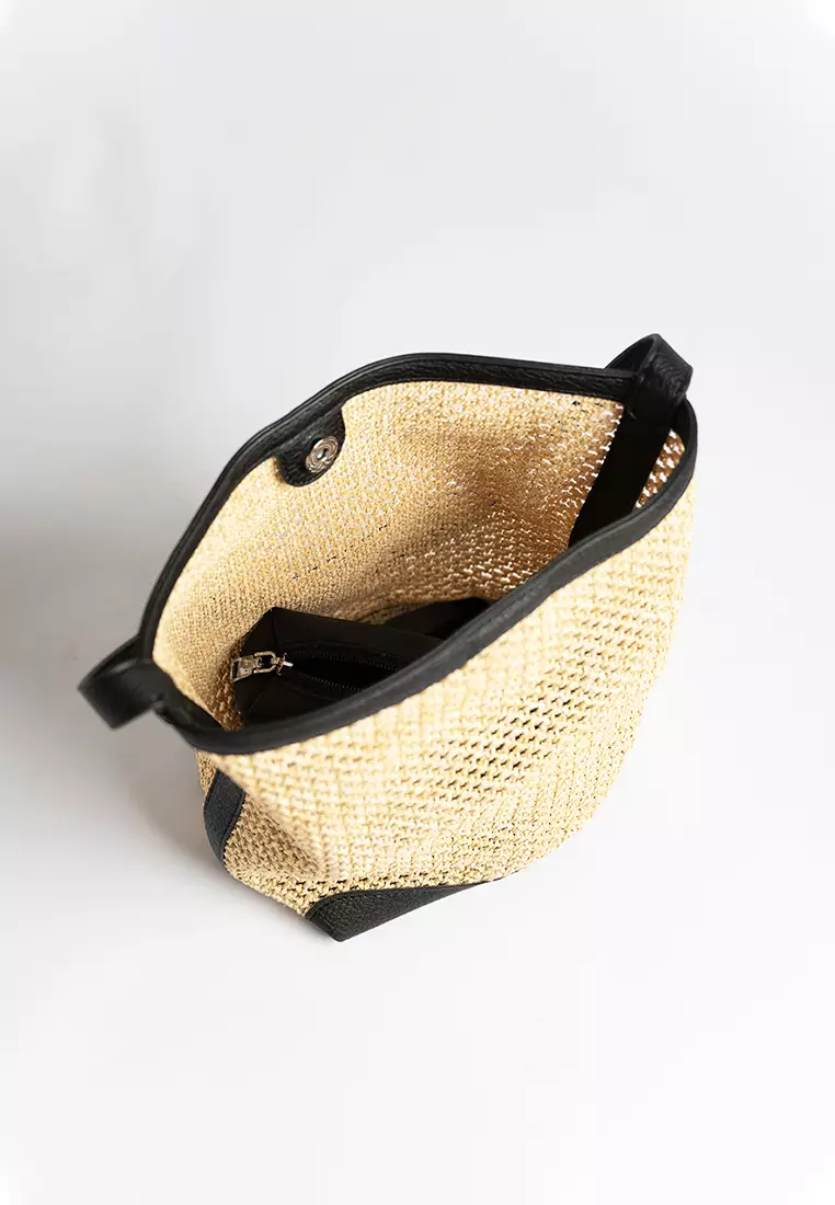 Felicia Raffia Tote Bag