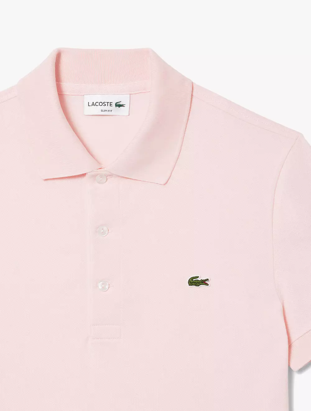 Slim Fit Stretch Mini Piqué Polo Shirt - Pink