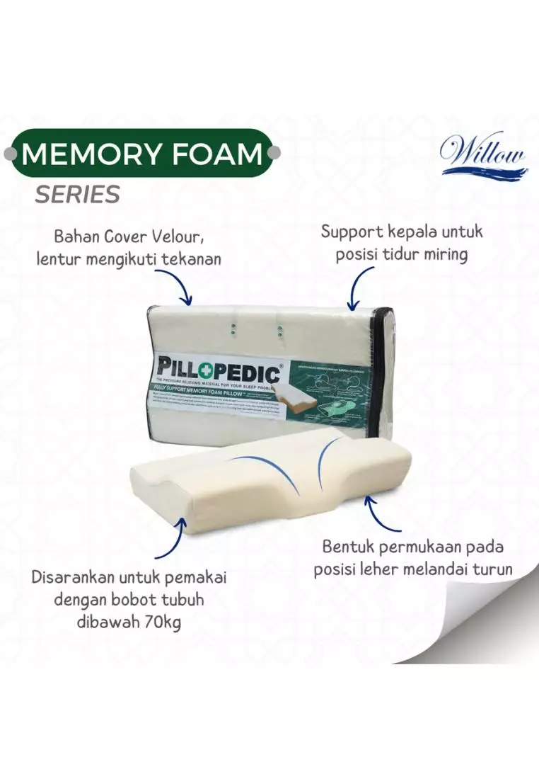 Jual Willow Pillow Bantal Memory Foam Ergonomic Willow