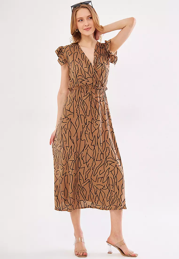 Printed Wrap Dress