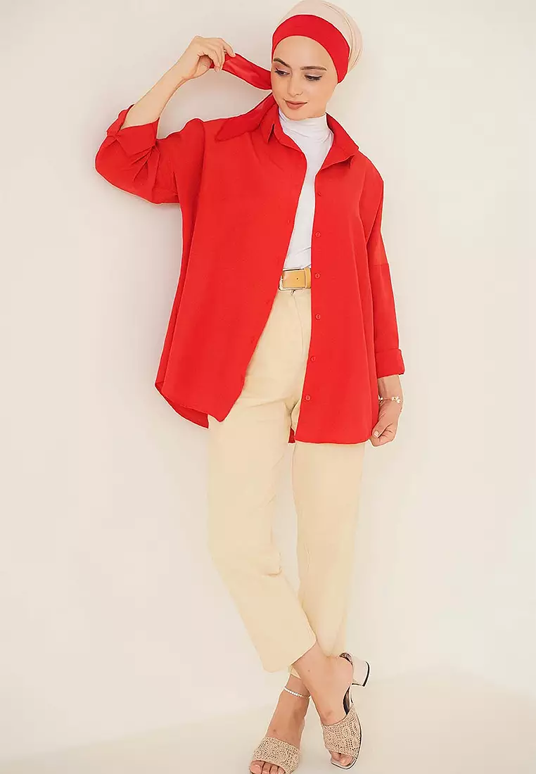 Oversized Basic Long Sleeves Shirt