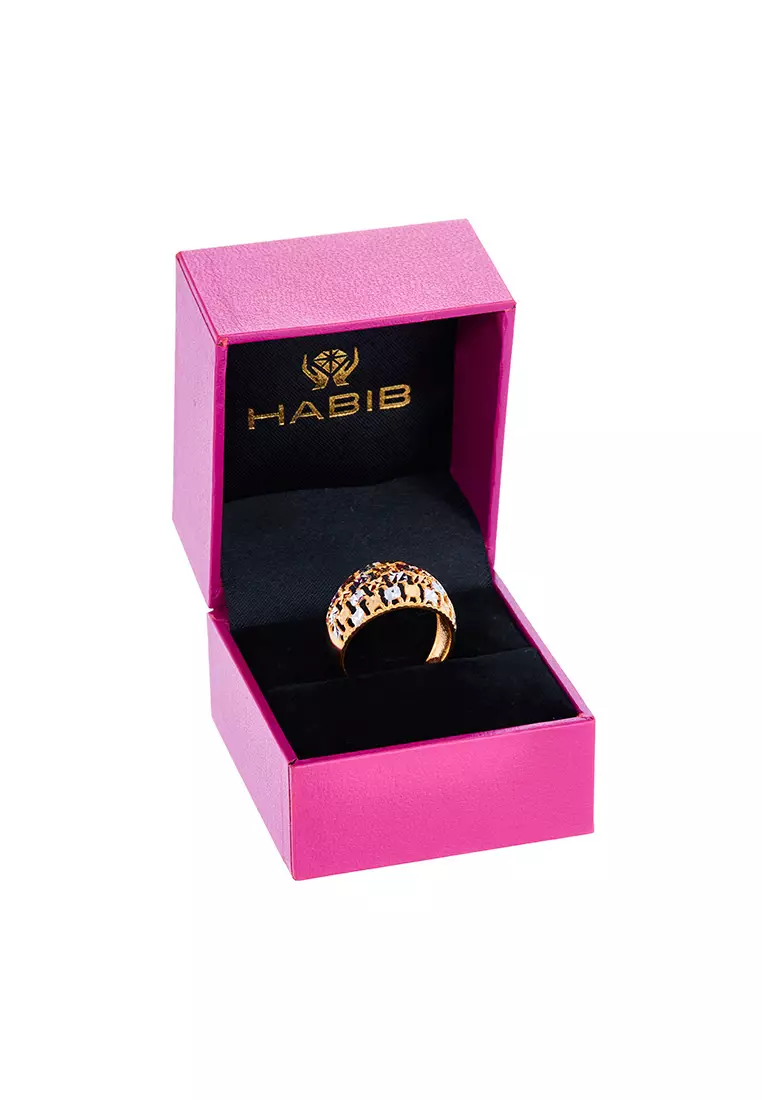 HABIB Oro Italia 916 Yellow and White Gold Ring GR51730823(YW)-BI