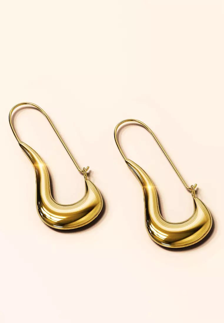 Dakota Chunky Gold Hoop Earrings