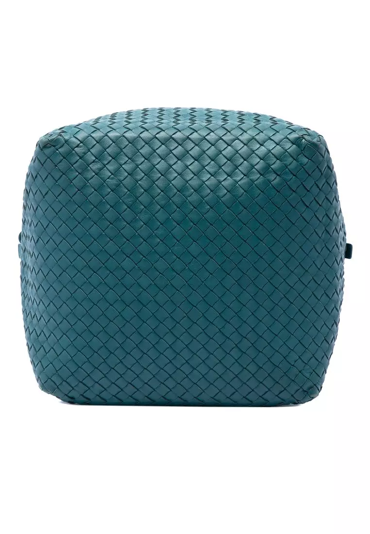 Pre-Loved Bottega Veneta Nappa Intrecciato Cube Shoulder Bag