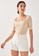Love, Bonito beige Tegan Fitted Square Neck Top B3861AAD6D8611GS_2