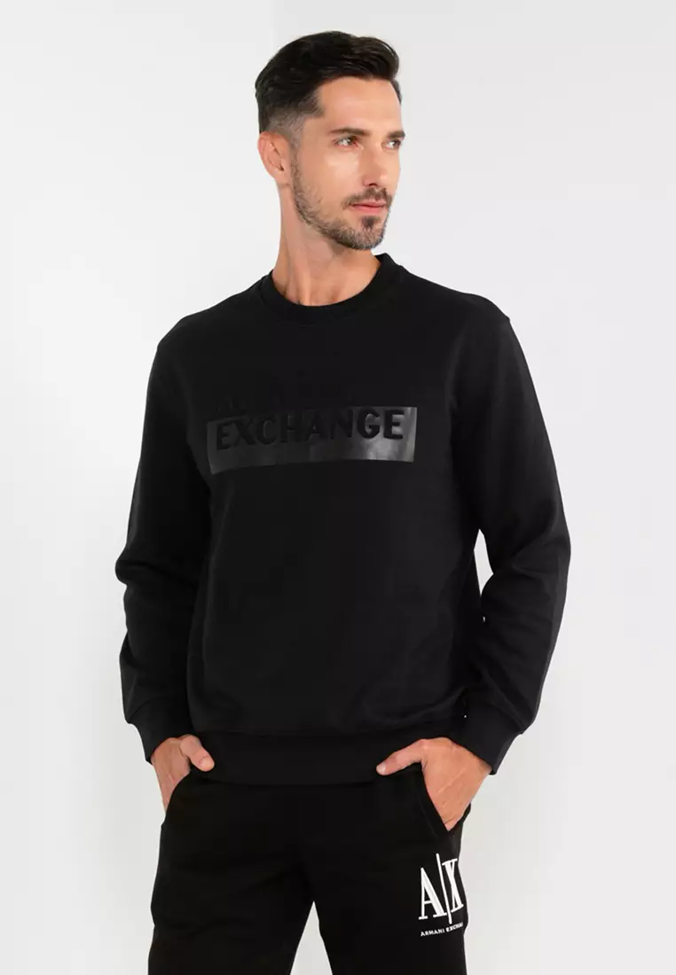 Armani crew neck discount sweatshirt