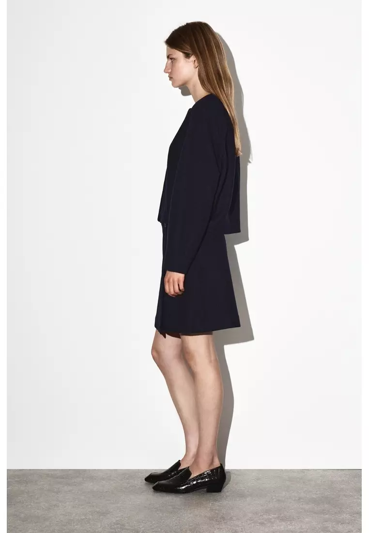 BOILED MERINO WOOL MINI SKIRT