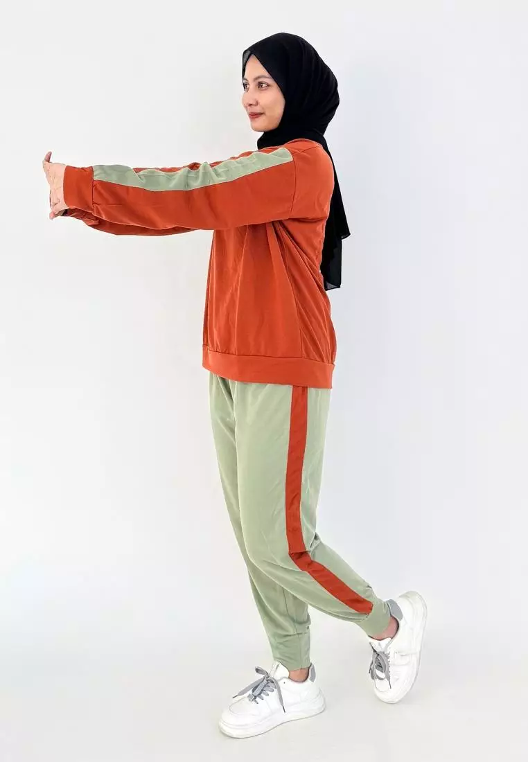 Couple Set Training Babyterry [2 PCS Setelan Sporty Olahraga] Wanita Pria Size M-XXL