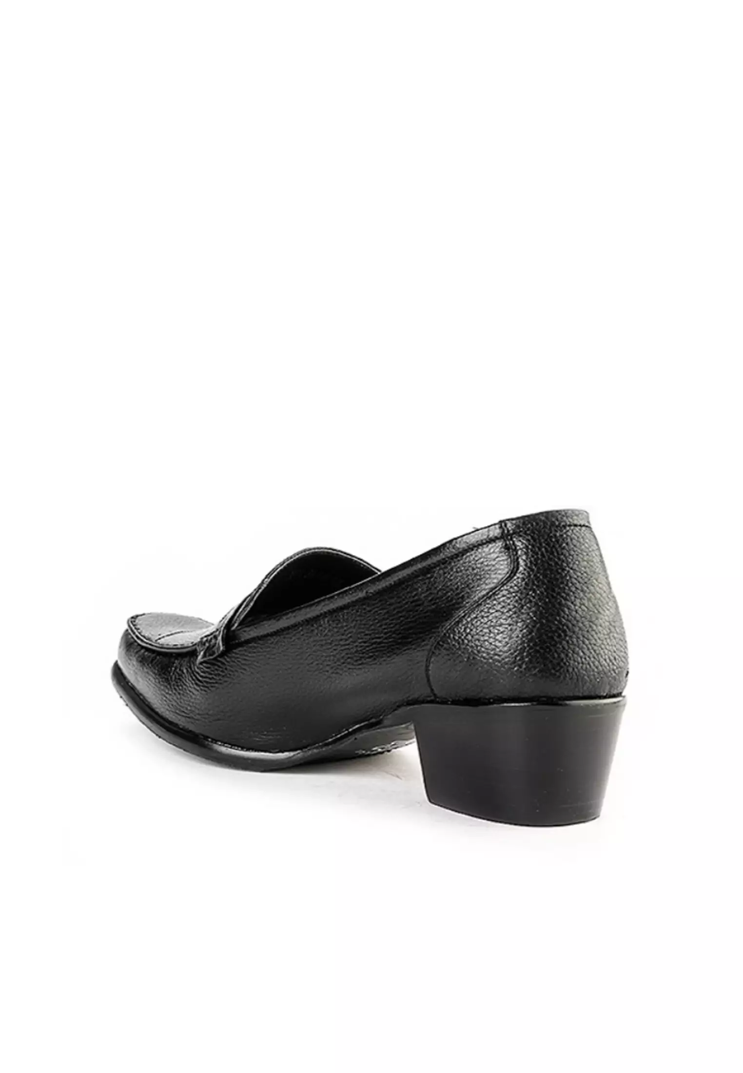 { Sale } Lanesra Sepatu Moccasin Kantor Heels wanita Kulit Asli